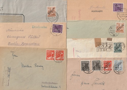 Berlin, 7 Belege mit Aufdruck