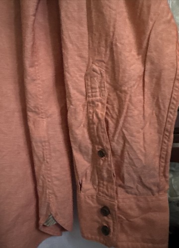 WALLIN & Bros Men's Coral Cotton Long Sleeve Button Down Shirt Size XL - Picture 2 of 3