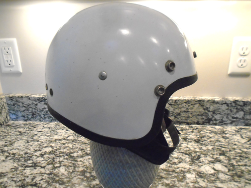 Vintage 50er 60er Jahre Buco Motorrad weiß Jethelm - Bild 1 von 7