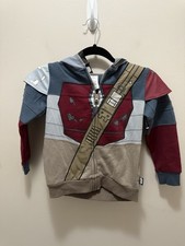 Disney Star Wars Mandalorian Costume Hoodie Size 5/6 Bounty Hunter Armor Jacket