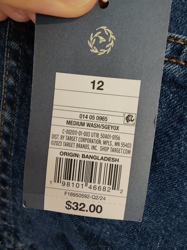 Universal Thread Highest-Rise Straight Leg Medium Wash Button Fly Jeans 12 NWT - Picture 7 of 8