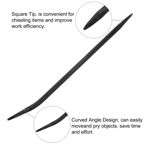 Line-Up Pry Bar 17" Length 0.6" Rod Dia Hexagonal Steel Crowbar Sleever Bar - Picture 5 of 6