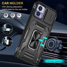 For Motorola Moto "All" Series Shockproof Magnetic Rugged Phone Case W/Kickstand