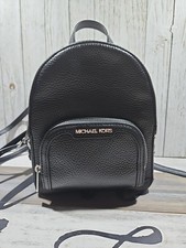 Michael Kors Black Jaycee Extra-Small Pebbled Leather Convertible Backpack
