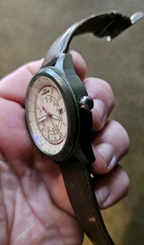 Reloj Timex Caballeros Expedición Cámper Hombre Cuero Marrón Indiglo Estuche Verde Brillante - Imagen 10 de 16