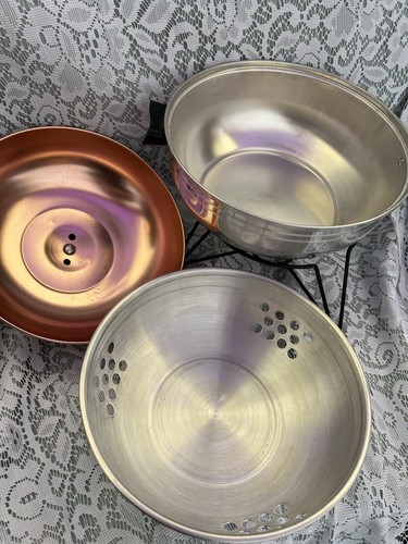 Calentador de bollos de aluminio West Bend vintage horno calentador de pan tapa color cobre - Imagen 12 de 12