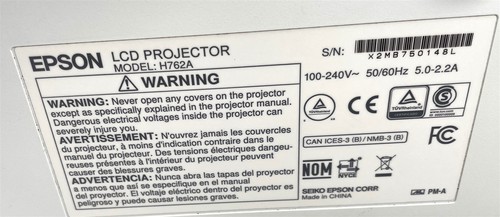 Epson Pro G7500U 6500-Lumen 4K Projector *5k hours logged, see desc* - Picture 7 of 8