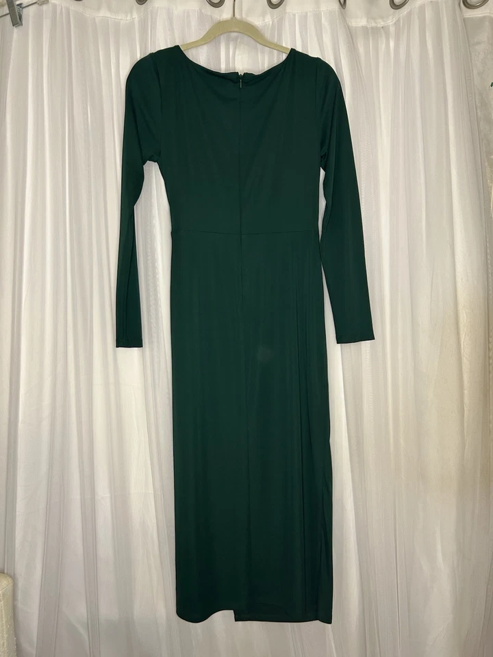 Lauren Ralph Lauren Mujer Verde Esmeralda Manga Larga Midi Talla 4 Foto 3 de 4