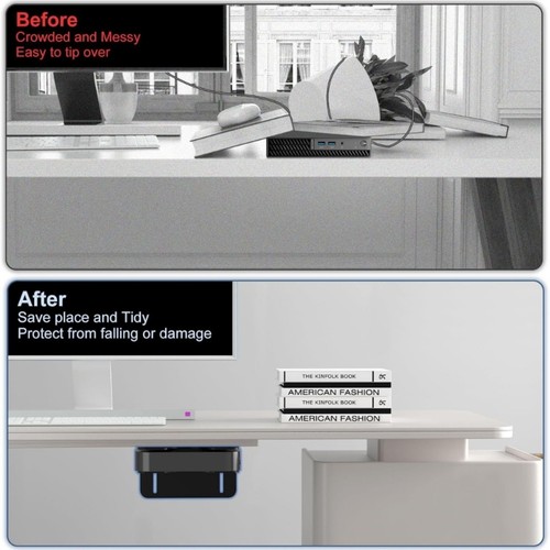 Small PC Mount Computer Holder Wall Mount Easy Installation Space Saving - Picture 7 of 8