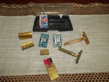 Adjustable Gillette & Lot Of Vintage Razors Some W/ Boxes, Case &Heads- Antique