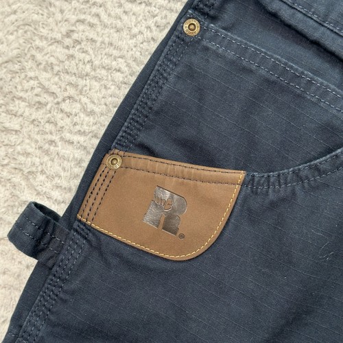 Wrangler Riggs Ranger Cargo Hose Herren 36x32 Navy Blau Ripstop Workwear Tough - Bild 4 von 11