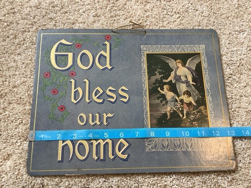 Vintage God Bless Our Home Sign, 13” X 10” - Picture 7 of 8