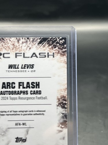 2024 Topps Resurgence Football Will Levis Arc Flash Auto Gold Power Surge /50 - Picture 9 of 12