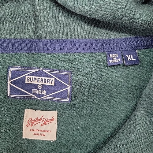Superdry Men's XL Hoodie Engineered Heavy Duty Reverse Embossed Logo Gray - Picture 3 of 13