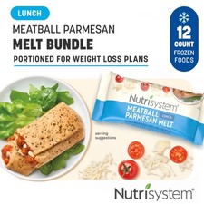 Nutrisystem Meatball Parmesan Lunch Melt, Frozen Packaged Meal, 12 Count