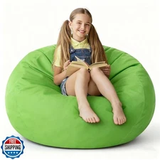 lilanoon 2FT Bean Bag Chair with Ultra Soft Velvet Cover Bean Bag