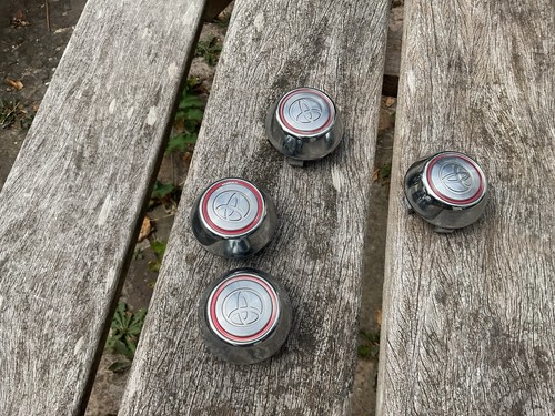 Set of Toyota MR2 Celica Gen 7 Chrome Alloy Wheel Centre Caps x4 Genuine