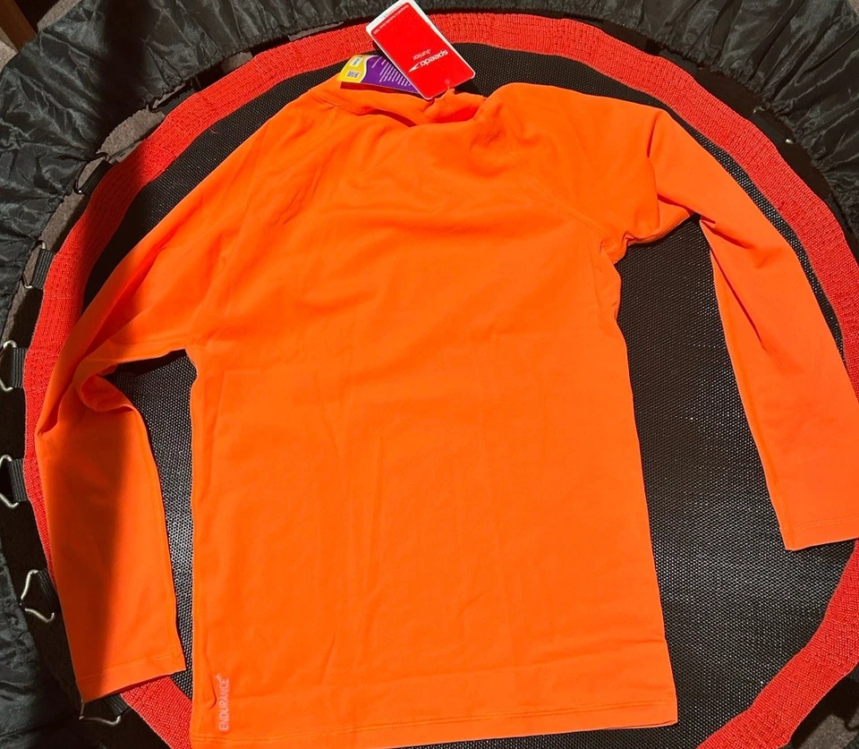 Rashy Long Sleeve Orange Swimwear Unisex Size 12 Juniors - image 3 of 4