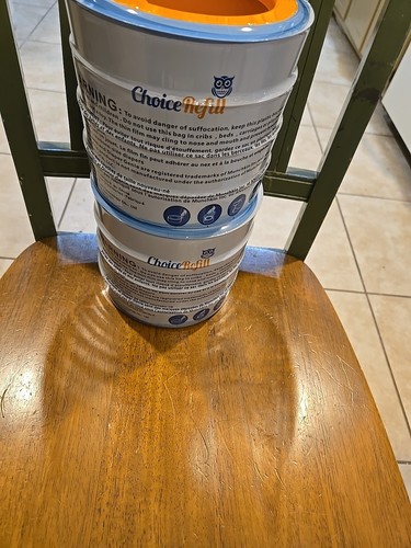 Choice Ricarica Pannolini Pail Fodere, Confezione da 4, (2) 1300 Conteggi Compatibile con Genie - Foto 10 di 13