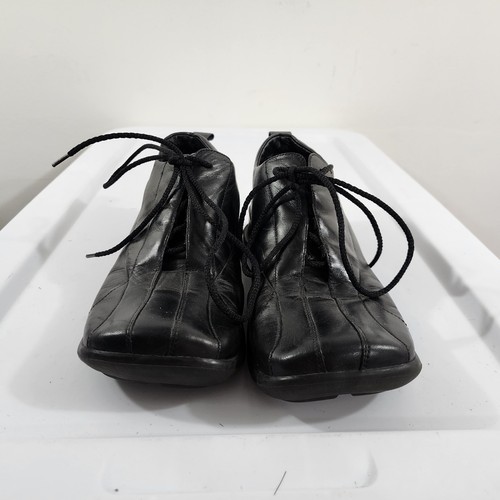 NYLA Vintage 90s Y2K Lace-up Flyzlace Loafer Black Leather Wide Vamp EUR 41 - Bild 7 von 22