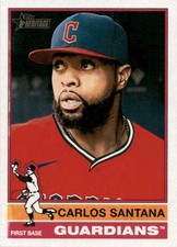2025 Topps Heritage Carlos Santana #233 Cleveland Guardians