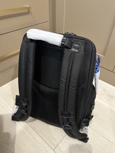 TUMI Parrish Backpack Laptop Business Bag Ballistic Nylon MSRP $450 Blue Grey - Picture 2 of 4