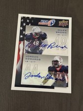 2014 Upper Deck USA Football Autographs 107 MILES BROWN / JORDAN EDWARDS Auto RC