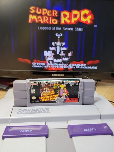 Super Mario RPG: Legend of the Seven Star Nintendo SNES 1996 Cart Only Authentic - Picture 1 of 10