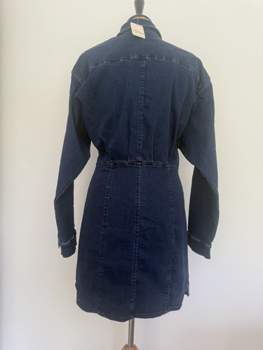 Free People Amber Denim Dress - Dark Indigo Size UK 16/ US 12 RRP: £140.00 - Picture 10 of 24