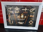 Vintage Diorama Boxed Framed Nautical Decor Wall Hanging