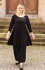 MAGNA - lagenlook TUNIC DRESS size 44 to 58 - black