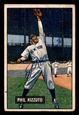 1951 Bowman Baseball #26 Phil Rizzuto Signed Autograph (no COA)