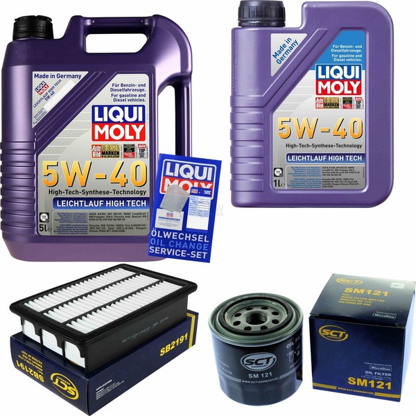 Inspektionskit Filter Liqui Moly ÖL 6L 5W-40 FüR Hyundai Santa Fé II CM 2.7 V6-image