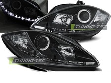 Faros LED DRL Busque Seat LEON 1P FL ALTEA 09-13 Luz de día Negro LHD LPSE2
