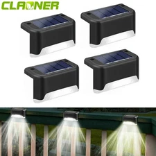 4/8/12Pack New Solar Deck Lights Outdoor Waterproof LED Steps Lamps Stairs Fence
