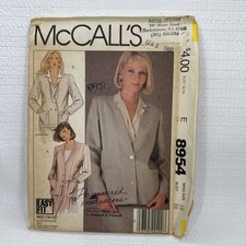 McCalls 8954 Misses jacket Palmer Pletsch Pattern 16 *uncut