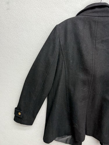 Cappotto invernale donna MICHAEL KORS nero asimmetrico zip misto lana con cintura tg 10 - Foto 10 di 10