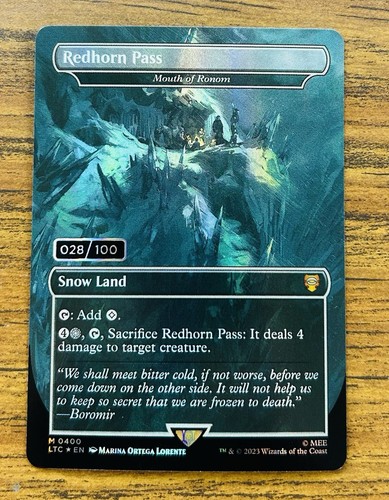 Redhorn Pass - Mouth of Ronom - Serialized - MTG LOTR - LTC - 028/100 - Picture 1 of 3
