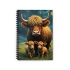 Rustic Cow Spiral Notebook with Calves - Country Charm Journal, Cute Gifts [...]