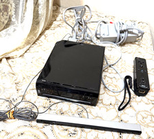 Nintendo Wii Black Console Bundle Tested Works with Cords and Controller