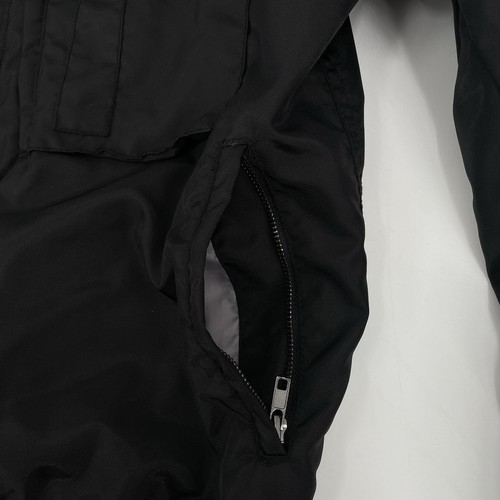 CPT By Cockpit USA Mens Size M Black Nylon Bomber Flight Jacket Y2k Goth Grudge - Picture 14 of 18