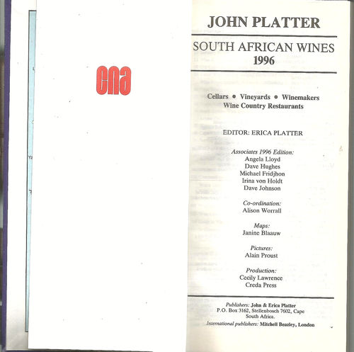 John Platter: South African Wines - 1996 - Imagen 3 de 5