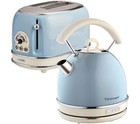 TieDex UK ARIETE Vintage ARPK12 2-Slice Toaster & Traditional Kettle Bundle -