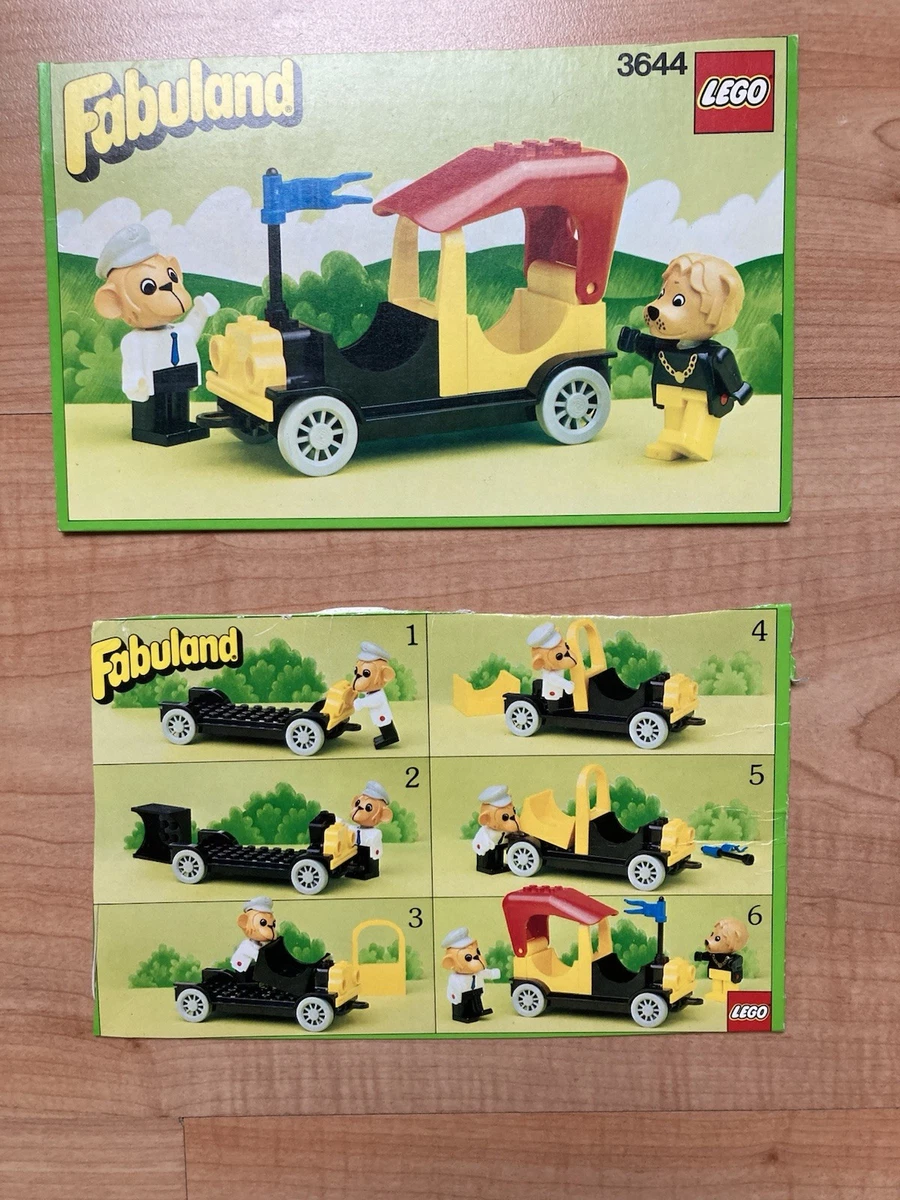 Lot Vintage LEGO FABULAND – Bateau, Voiture, Camion, Avion + 6 Personnages (Chien, Cochon…)