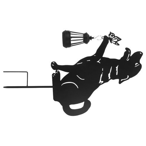  Solar Lights Outdoor - Metal Dog Statue with Solar Lantern - Waterproof Pathway - Bild 9 von 12