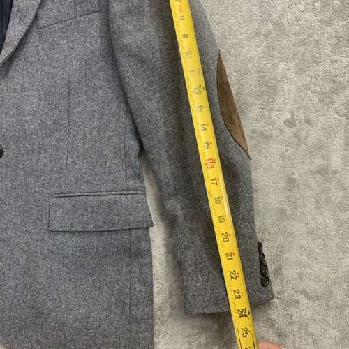 J Crew Ludlow Blazer Herren 38 S Grau Mond Ellenbogen Patches Sport Mantel Jacke Freizeit - Bild 4 von 12