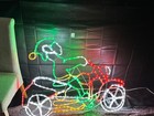 OUTDOOR FREESTANDING ELF RIDING A MOTORBIKE Lights