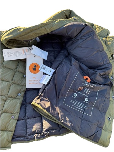 NUEVO CON ETIQUETAS Save The Duck Para hombres Acolchado Titan Polvoriento Oliva Camisa Chaqueta OEKO-TEX Grande - Imagen 9 de 20