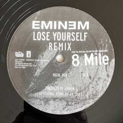 Eminem - Lose Yourself RMX By Dr. Dre/ 12'' Vinyl Promo