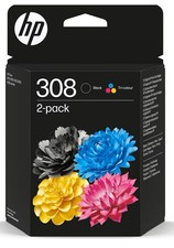 HP 308 Ink Cartridges Black & Color for HP Envy 6520e 6110e 6120e 6132e -6L6S6UE